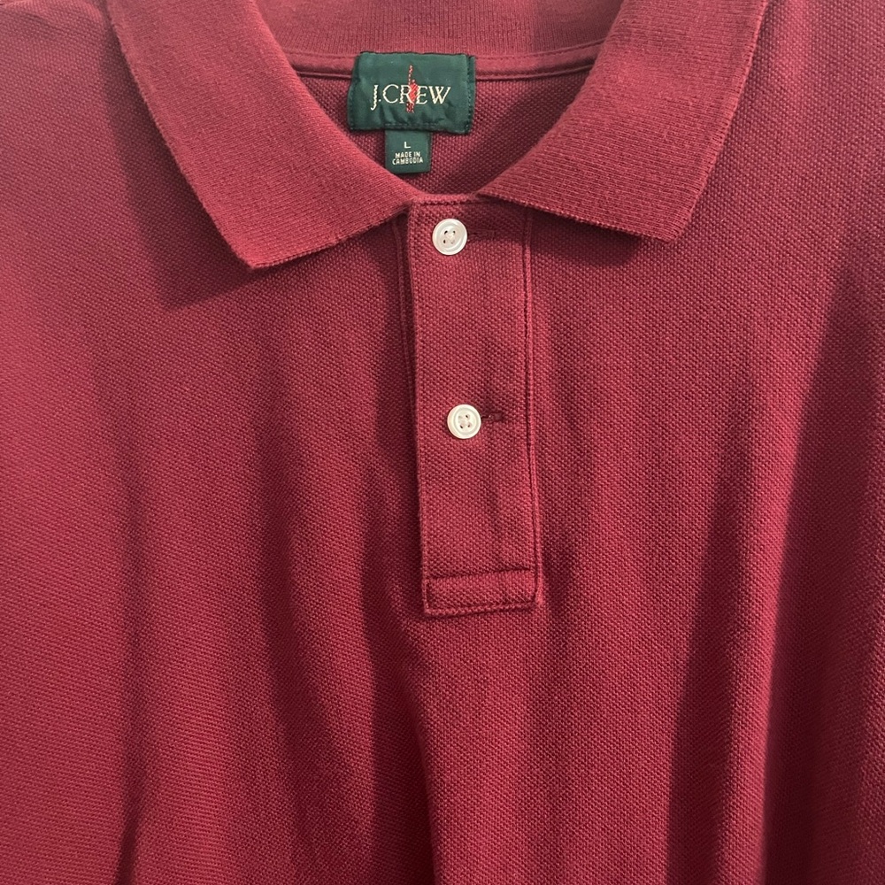 J. Crew Red Polo Shirt Classic Style